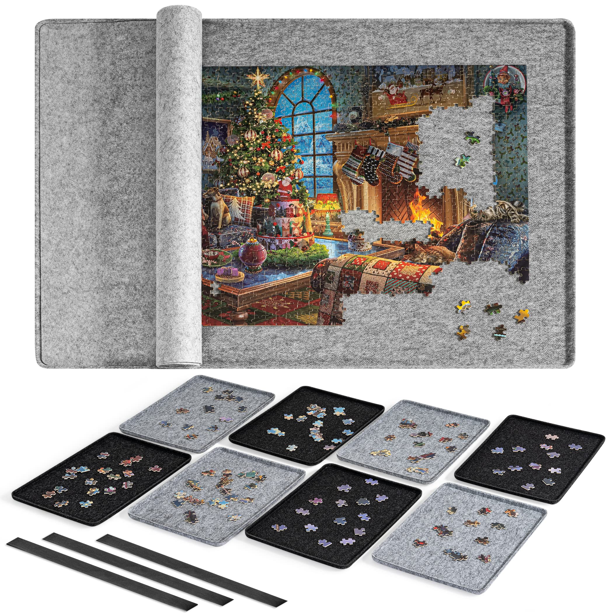 Tabuleiro De Quebra-cabeça Lavievert Jigsaw Puzzle Com 8 Bandejas De Classificação, 1500 Unidades