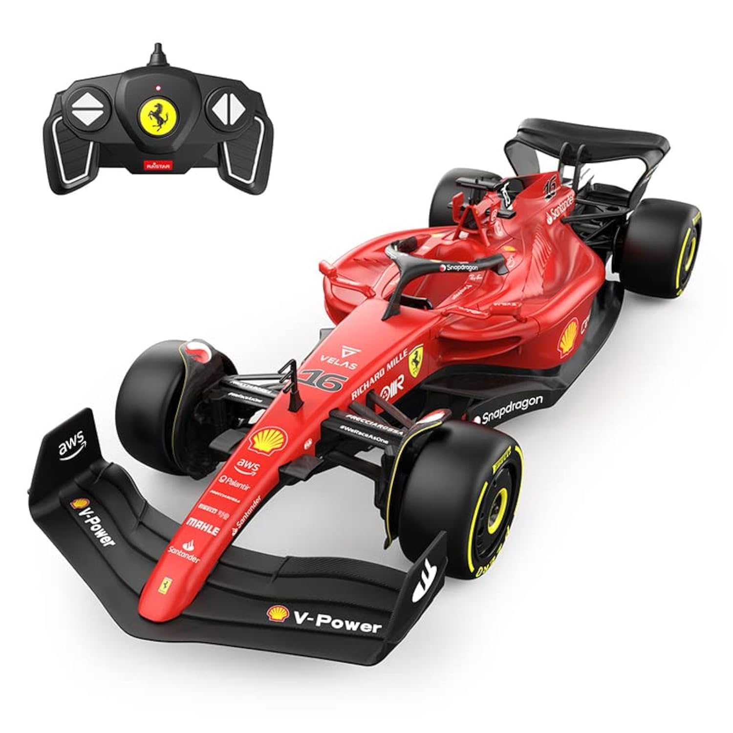 Carro Rc Rastar Ferrari F1-75 Modelo 1/18 Em Escala 2022 Para Crianças