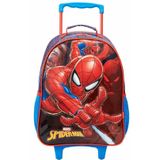 Mochila Escolar Homem Aranha Rodinha Tam G Infantil Xeryus