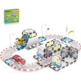 Brinquedo De Construção Picassotiles Magnet Tile Race Car Track