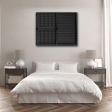 Janela Veneziana De Alumínio 3 Folhas 100x150cm Com Grade Linha Modular Preto