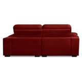 Sofa Retratil Reclinavel 2 Lugares 2,90m Crystal Veludo Bordô Lansofbr