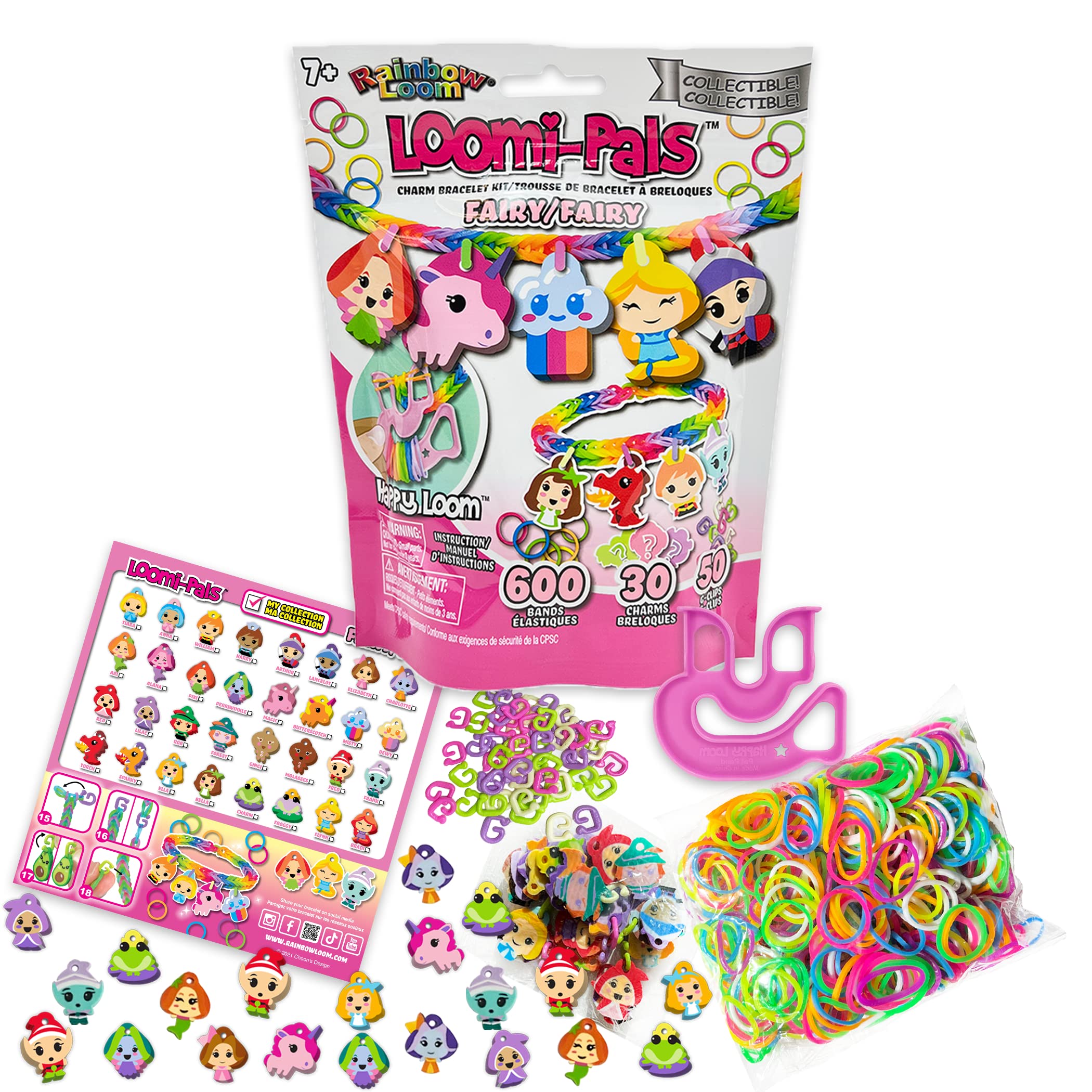 Rainbow Loom® Loomi-pals Fairy Colecionável Com 30 Pingentes 7+