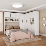 Guarda-roupa Casal Modulado 5 Portas Hercules 4 Portas 4 Gavetas Com Espelho