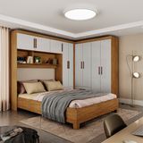 Guarda-roupa Casal Modulado 5 Portas Com Cama Hercules 4 Portas 4 Gavetas