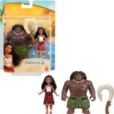Pacote Com 2 Brinquedos Mattel Disney Moana E Maui Ocean Adventures