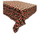 Toalha De Mesa De Natal Estampada Quadrada Em Algodão 1,40m