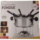 Conjunto Para Foundue Ferro Prata Com Cabo Mimo 10206