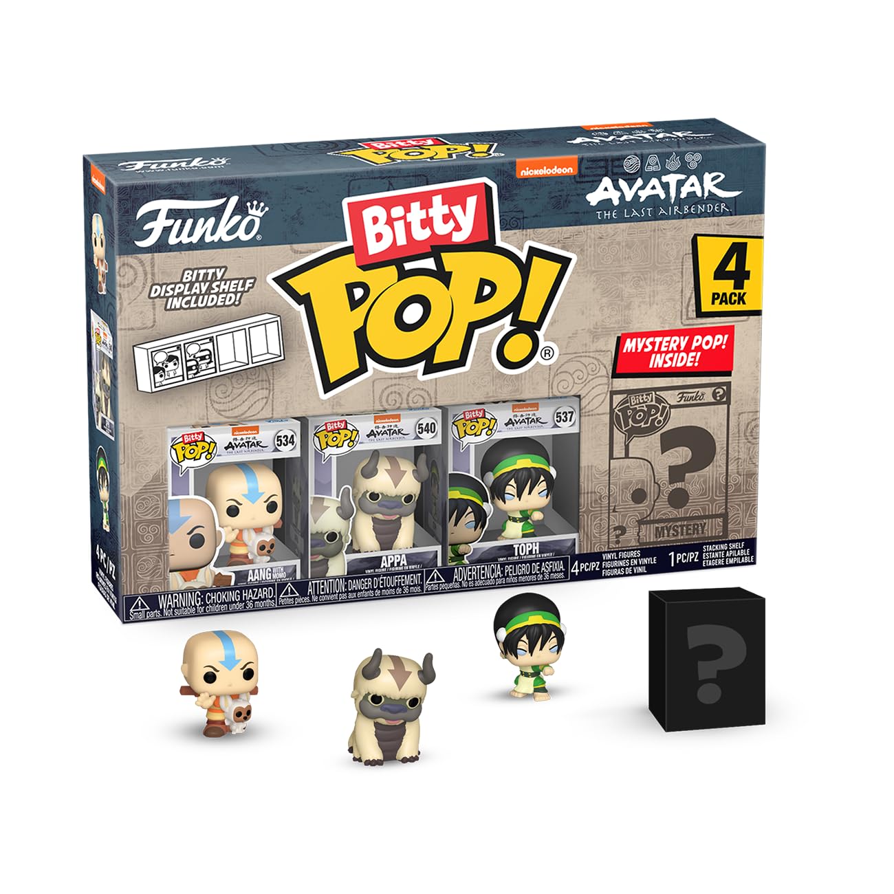 Mini Brinquedos Colecionáveis, Pacote Com 4, Funko Bitty Pop! Avatar