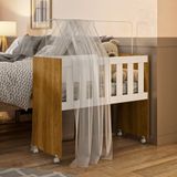 Mini Berço 100% Mdf Com Colchão 5 Em 1 Ariel Branco/ypê