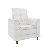 Poltrona Decorativa Estofada Confortável Sala Miley Bouclê