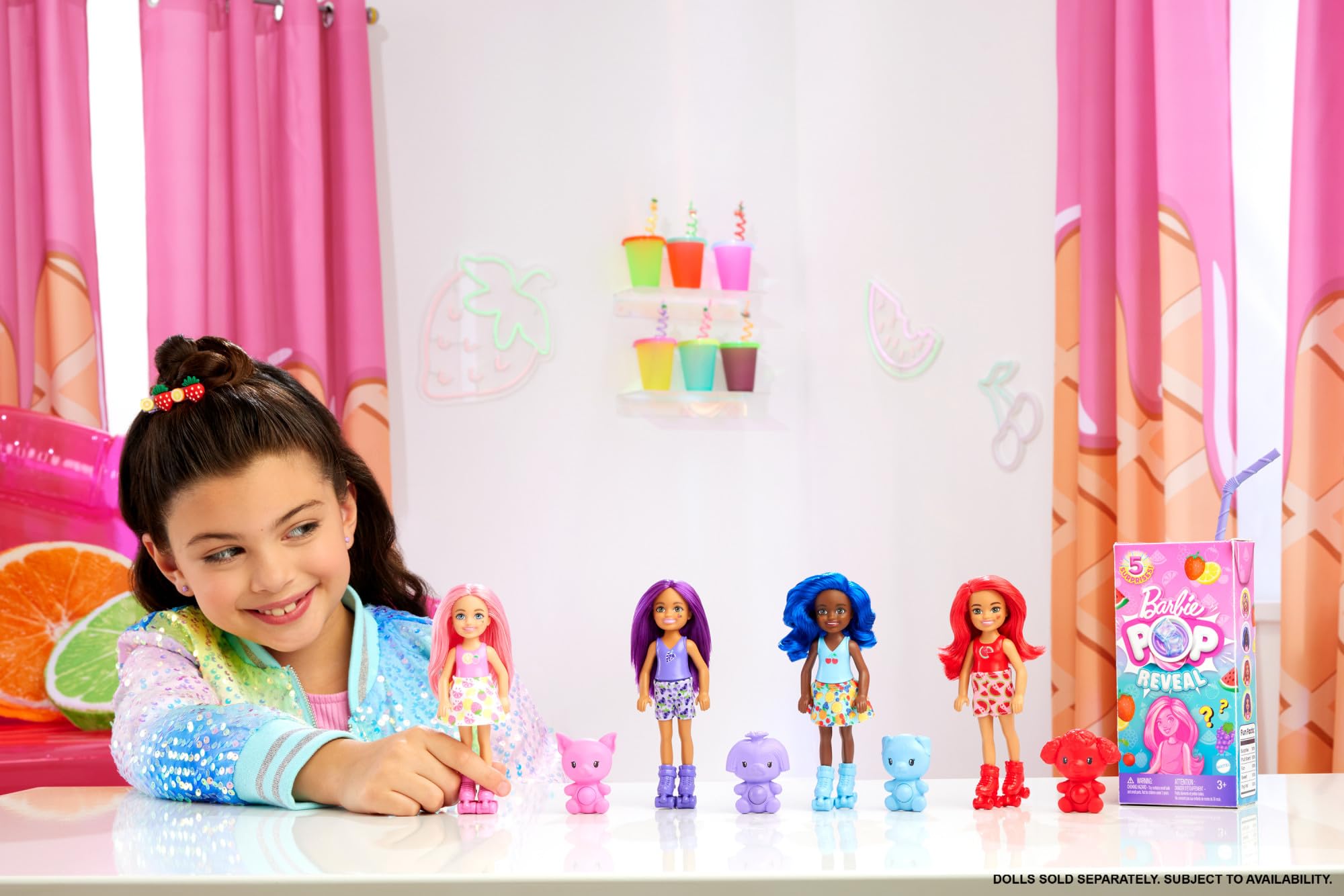 Boneca Pequena Barbie Pop Revela Frutas De Chelsea Com 5 Surpresas