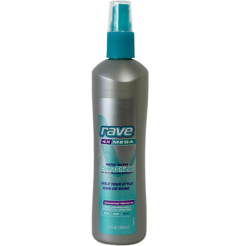 Spray De Cabelo Rave 4x Mega Clima Shield Sem Perfume 325 Ml (pacote Com 3)