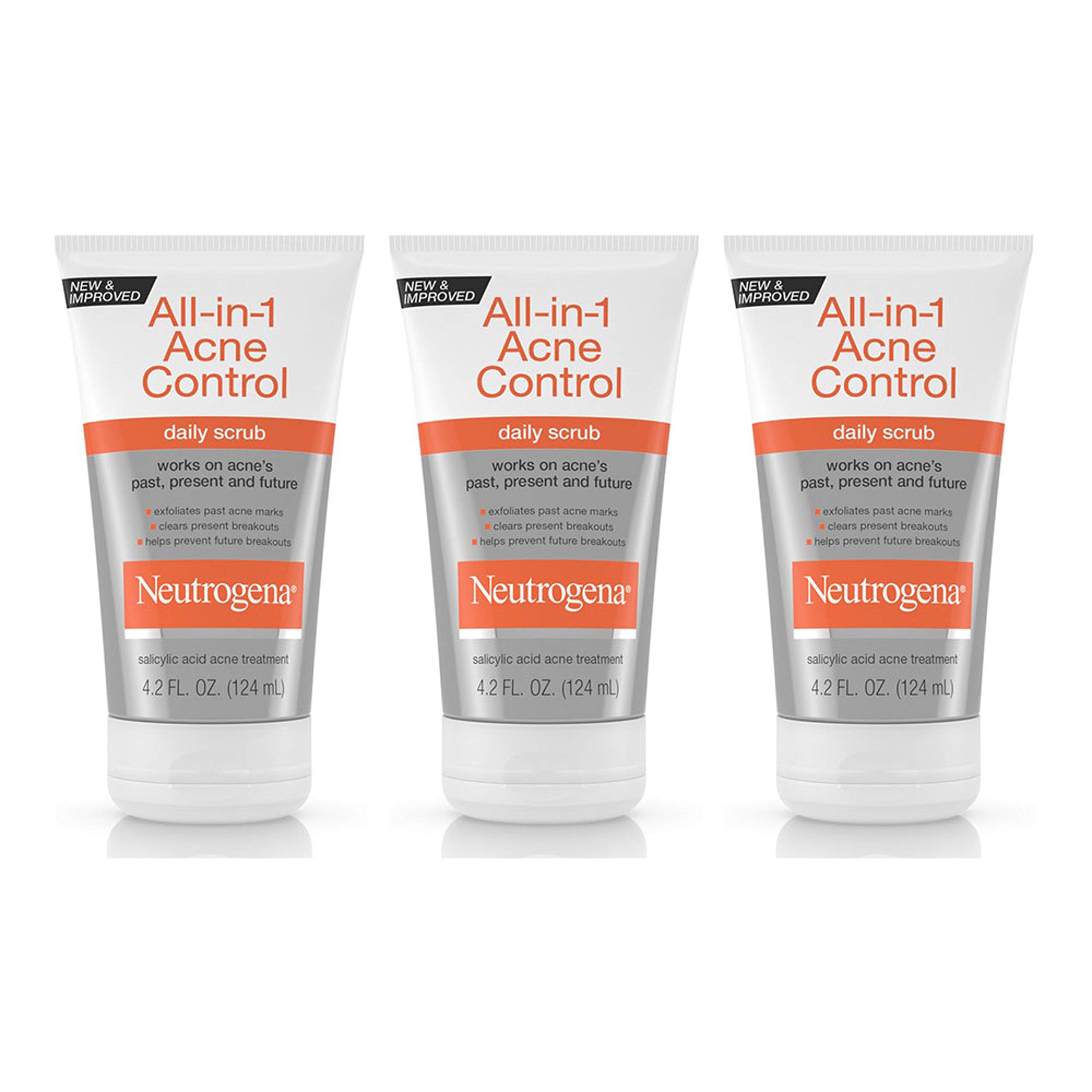 Esfoliante Facial Neutrogena All-in-1 Acne Control 125 Ml Com 2% De Ácido Salicílico