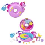 Conjunto De Brinquedos Polly Pocket Sparkle Cove Adventure Unicorn Floatie