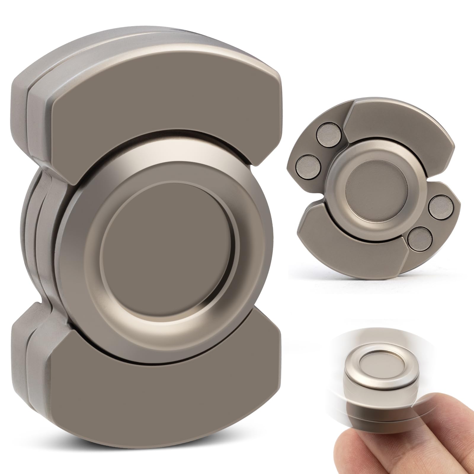 Fidget Toys D.g.player 3 Em 1 Spinner, Slider E Clicker Silver