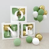 Caixas De Decorações De Aniversário Com Balões Para O Primeiro Aniversariante