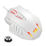 Mouse Para Jogos Redragon M908 Impact Rgb Led 12.400 Dpi Branco