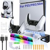 Kit De Montagem Em Parede Para Ps5/ps5 Slim/ps5 Pro Com Carregamento De Controlador Duplo