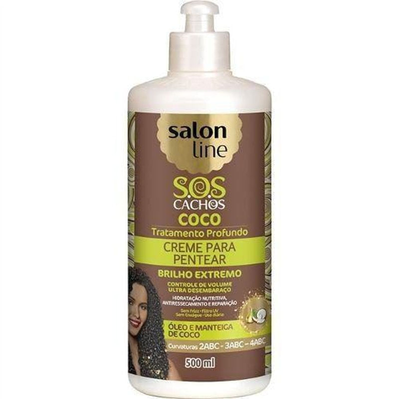 Creme Para Pentear Salon Line S.O.S Coco 500 Ml