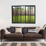 Janela Vitrô De Alumínio 4 Folhas 120cm X 120cm Modular Com Grade Preto