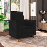 Poltrona Para Sala Confortável Decorativa Londres Veludo