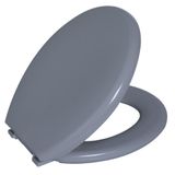 Assento Almofadado Oval Cinza Claro