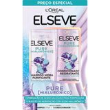 Kit Shampoo + Condicionador L&#39;oréal Paris Elseve Pure Hialurônico 375 Ml + 170 Ml