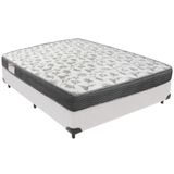 Cama Box Branco E Colchão Iso100 Espuma D33 Casal Ortobom