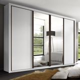 Guarda Roupa Casal Com 6 Espelhos 4 Portas Zara Espresso Móveis Branco