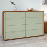 Cômoda 8 Gavetas 152x48x96cm Loop Frassino/salvia