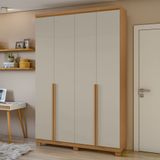 Guarda-roupa 4 Portas 2 Gavetas 100% Mdf Alonzo Com Pés