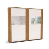 Guarda-roupa Casal Com Espelho Coimbra Flex 2 Pt 6 Gv Freijó E Off White