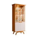 Cristaleira Vicenza 4 Pt Ipê E Off White