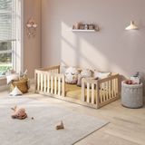 Mini Cama Montessoriana Madeira Maciça Com Grade Giulia Casatema