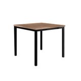 Mesa De Jantar Quadrada Com Tampo De Mdf Adriana Amadeirado E Preto 90 Cm