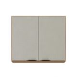 Armário Aéreo Firenze 2 Pt Amêndola E Nude 80 Cm