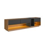 Rack Para Tv Até 65 Polegadas Violet Com Led 3 Gv Mel E Grafite