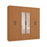 Guarda-roupa Casal Com Espelho Vernantes 6 Pt 3 Gv Canela