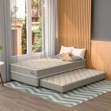 Bicama Box Com Colchão Master Hotel Solteiro Molejo Superelastic (67x88x188) Bege