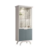 Cristaleira Vicenza 4 Pt Off White E Cinza