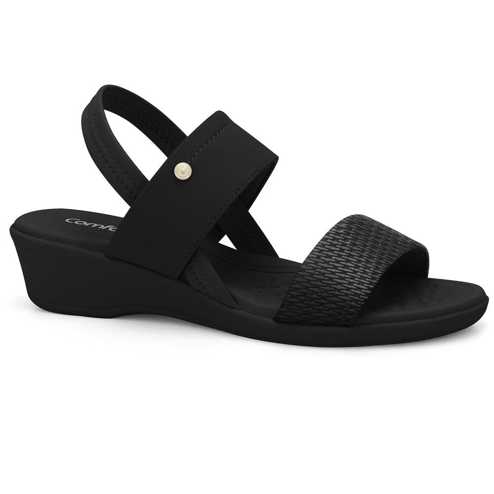 Sandalia Comfortflex Ref 2472403-5 Preto 034