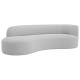 Divã Recamier Orgânico Tokyo 180cm Lado Esquerdo Linho Cor Cinza Claro