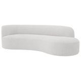Divã Recamier Orgânico Tokyo 200cm Lado Direito Bouclé - Amarena Móveis Cor Branco