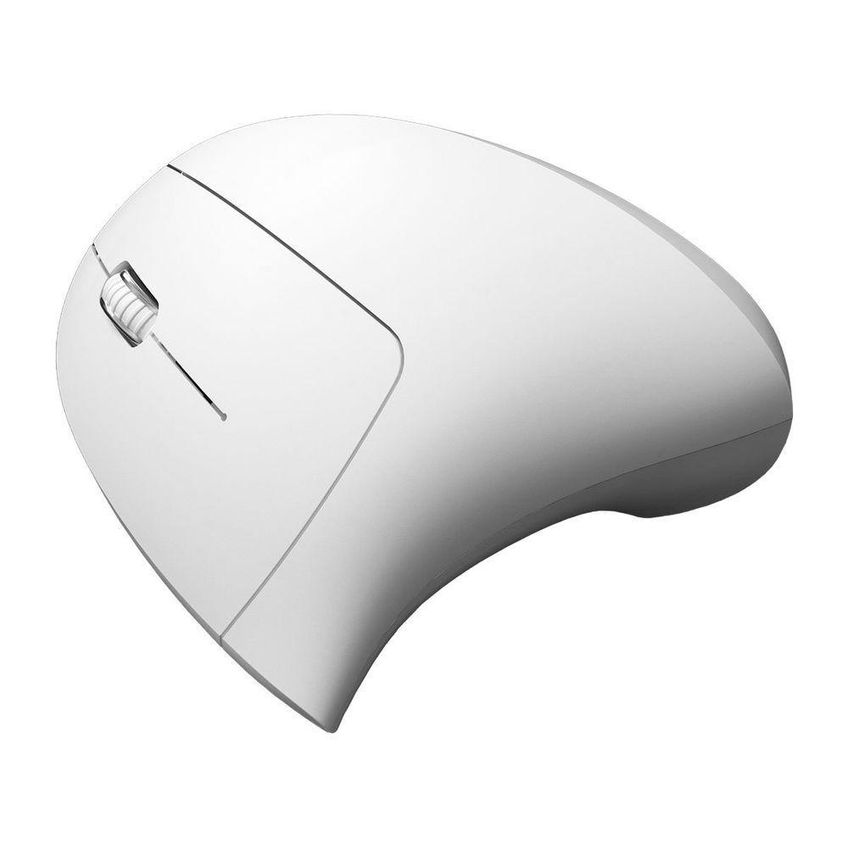Mouse Sem Fio Recarregável 2.4 Ghz Vertical Ergonomico Ortopedico Power Fit 1600 Dpi Branco Usb - Pm300 - imagem 3