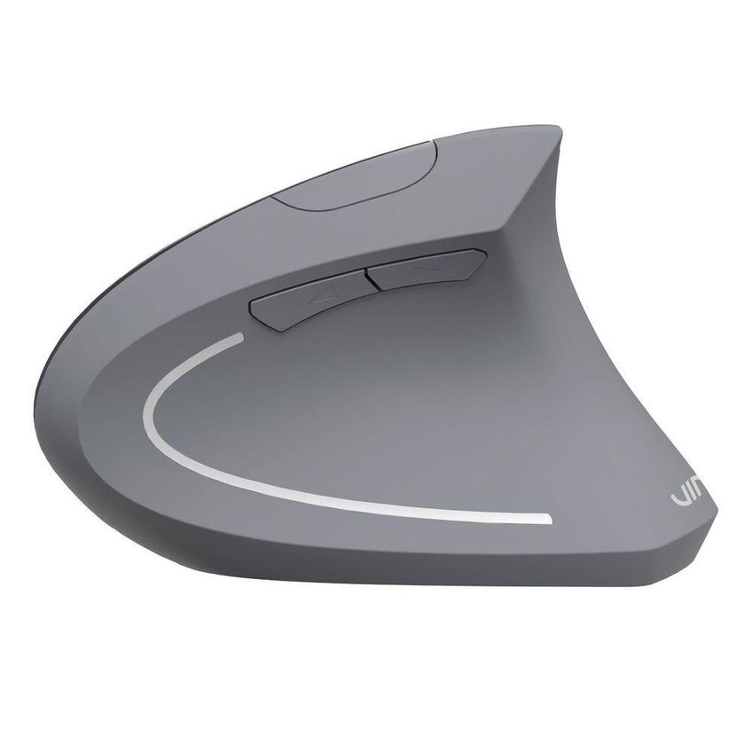 Mouse Sem Fio Recarregavel 2.4 Ghz Vertical Ergonomico Ortopedico Power Fit 1600 Dpi Cinza Usb - Pm300 - imagem 3