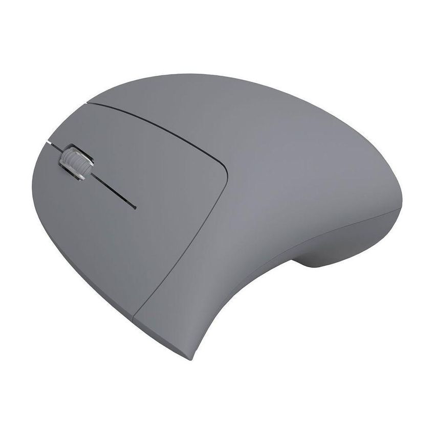 Mouse Sem Fio Recarregavel 2.4 Ghz Vertical Ergonomico Ortopedico Power Fit 1600 Dpi Cinza Usb - Pm300 - imagem 4