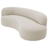 Divã Recamier Orgânico Tokyo 160cm Lado Direito Bouclé - Amarena Móveis Cor Bege