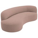 Divã Recamier Orgânico Tokyo 200cm Lado Esquerdo Linho - Amarena Móveis Cor Rosê