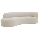 Divã Recamier Orgânico Tokyo 180cm Lado Esquerdo Bouclé - Amarena Móveis Cor Bege